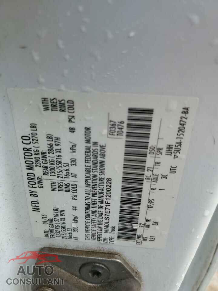 FORD TRANSIT 2015 - NM0LS7E71F1200228