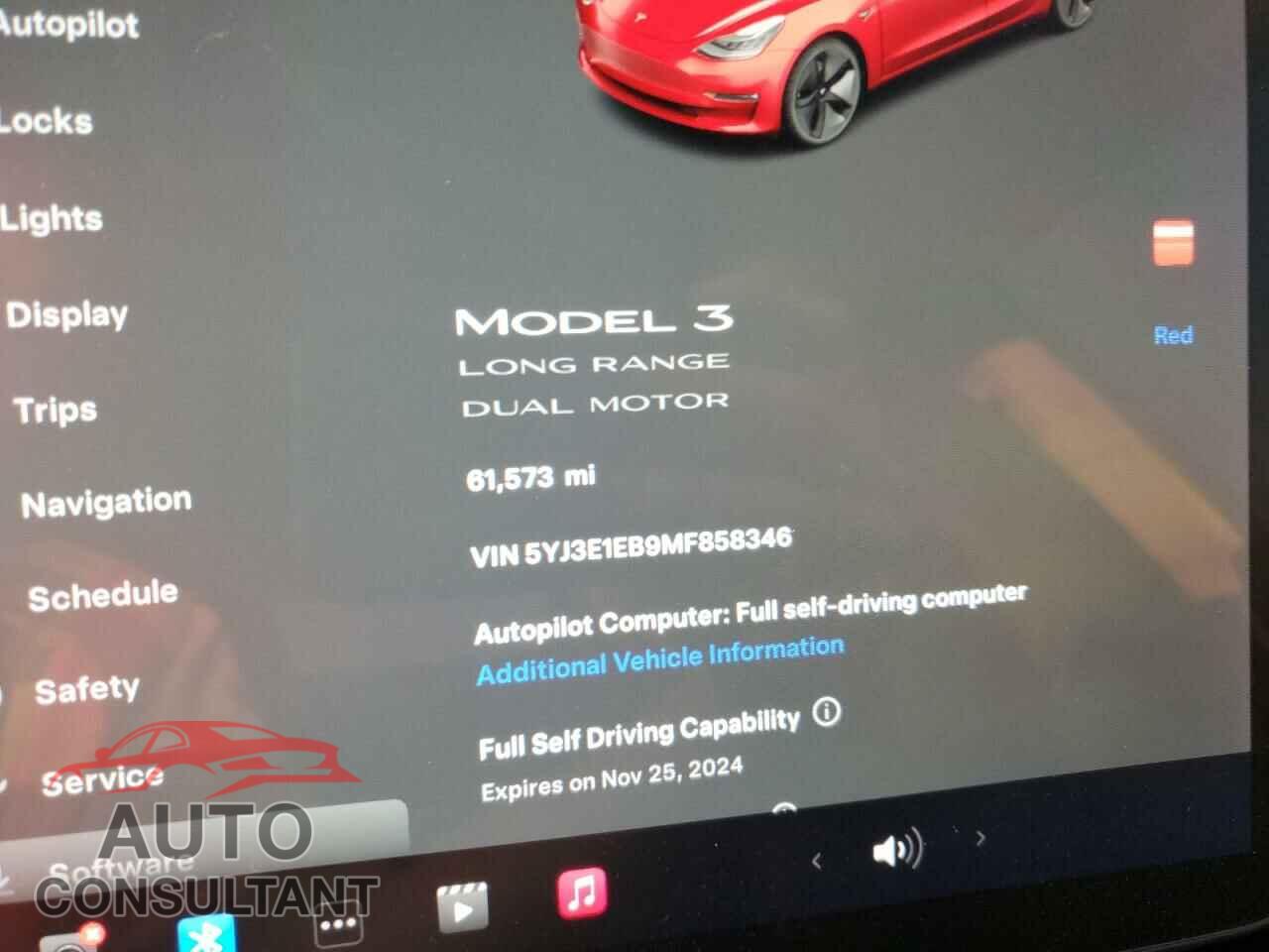 TESLA MODEL 3 2021 - 5YJ3E1EB9MF858346