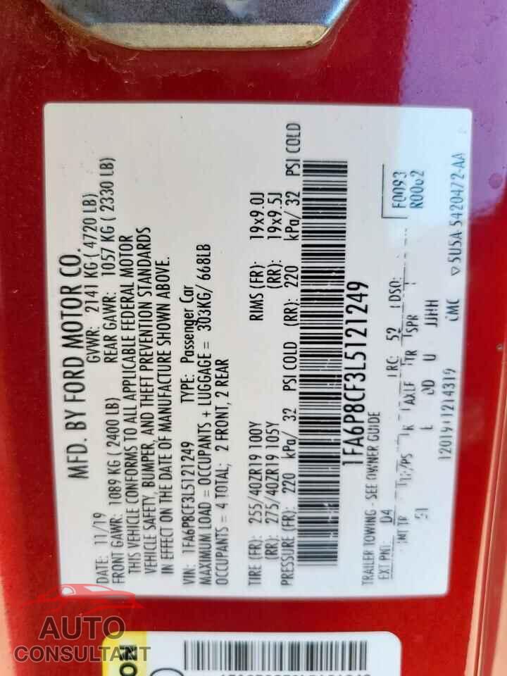 FORD MUSTANG 2020 - 1FA6P8CF3L5121249
