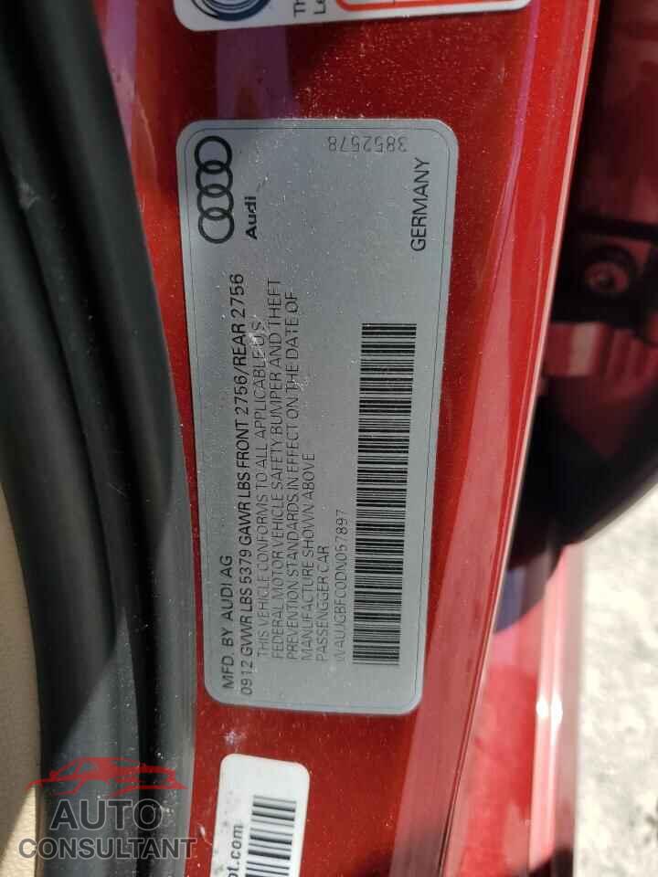 AUDI A6 2013 - WAUJGBFC0DN057897