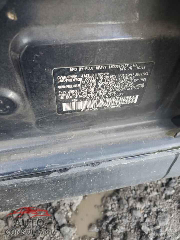 SUBARU XV 2014 - JF2GPAVC4E8225227