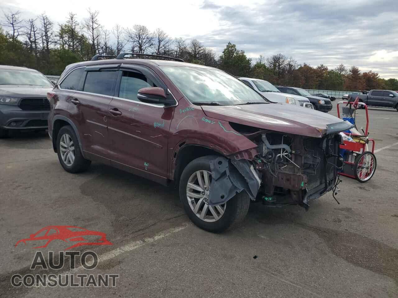 TOYOTA HIGHLANDER 2015 - 5TDBKRFH9FS166981
