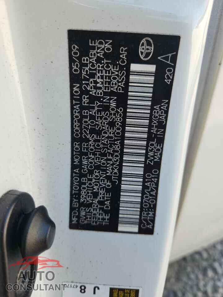 TOYOTA PRIUS 2010 - JTDKN3DU8A1009856