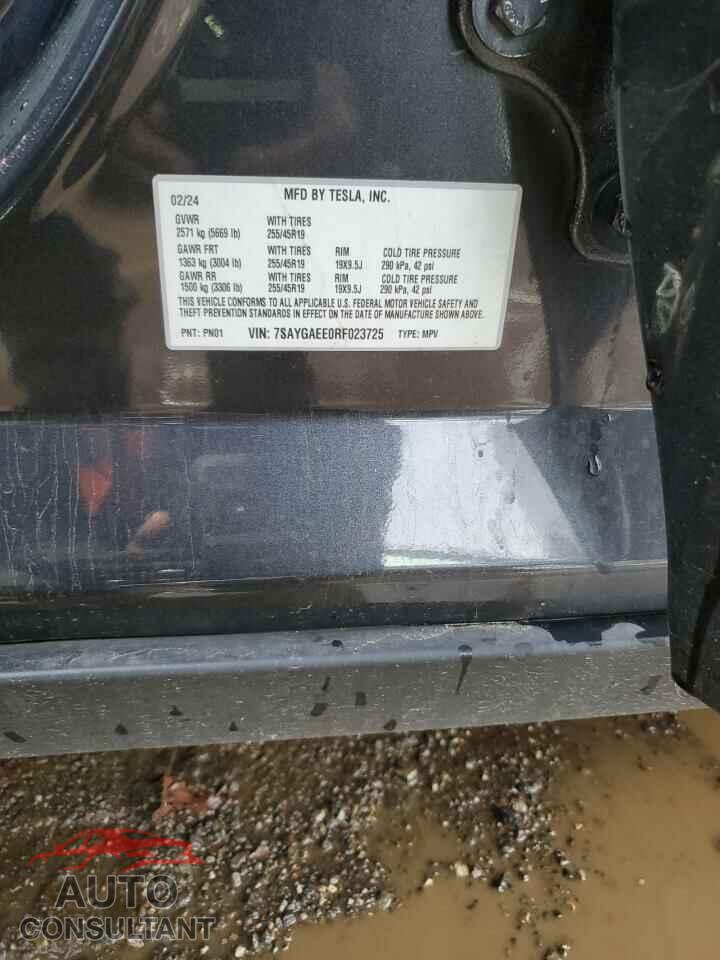 TESLA MODEL Y 2024 - 7SAYGAEE0RF023725