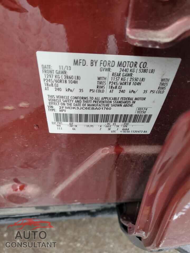 FORD EDGE 2014 - 2FMDK3JC6EBA01760