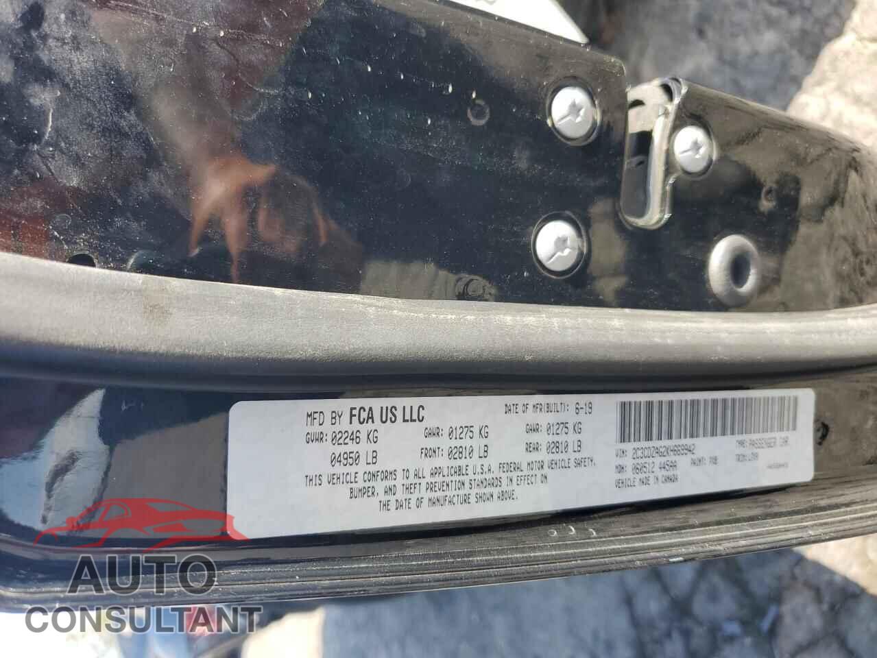 DODGE CHALLENGER 2019 - 2C3CDZAG2KH669942