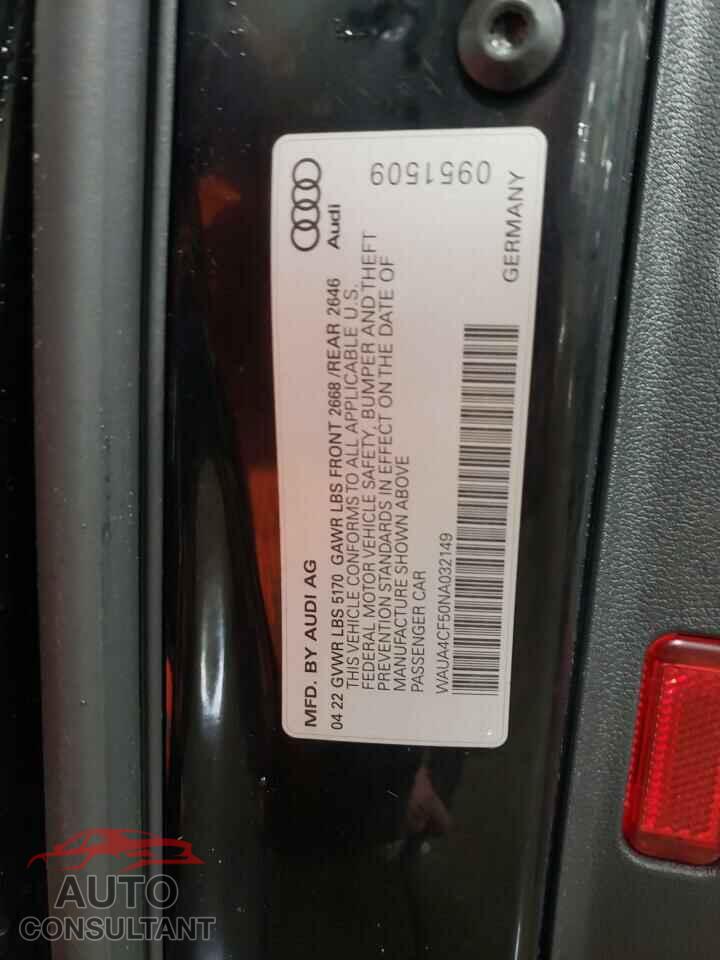 AUDI S5/RS5 2022 - WAUA4CF50NA032149