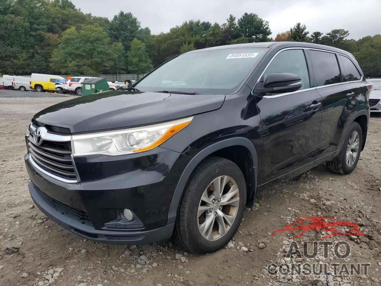 TOYOTA HIGHLANDER 2014 - 5TDBKRFH7ES010341
