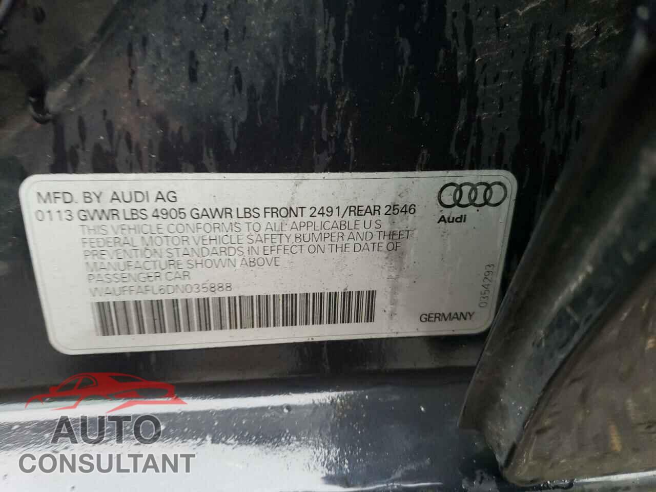 AUDI A4 2013 - WAUFFAFL6DN035888