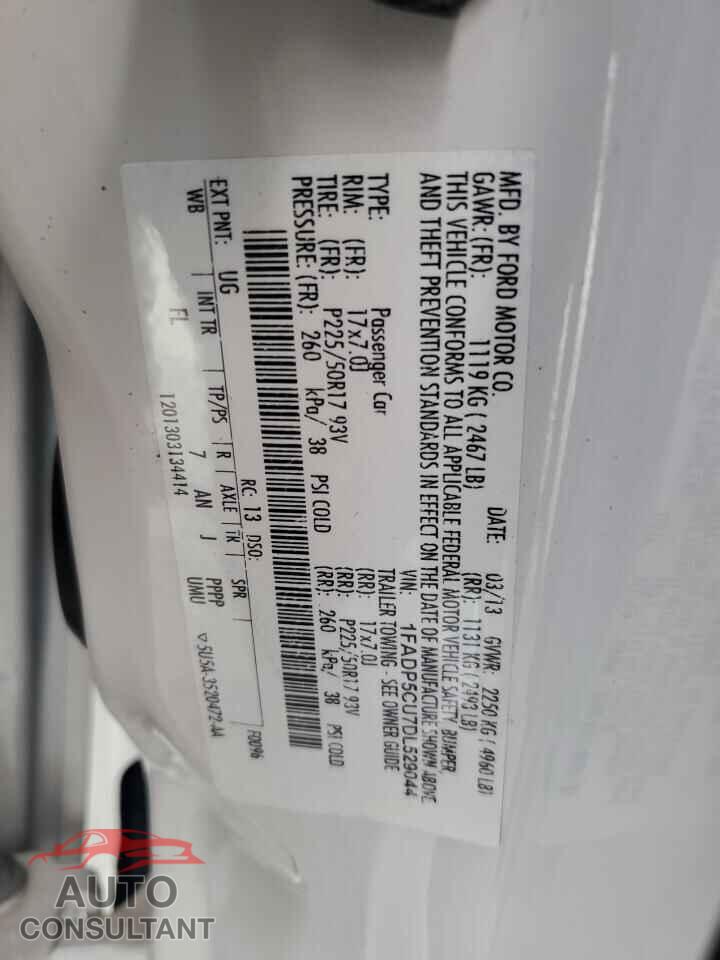 FORD CMAX 2013 - 1FADP5CU7DL529044