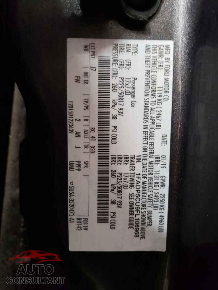 FORD CMAX 2015 - 1FADP5CU9FL106968
