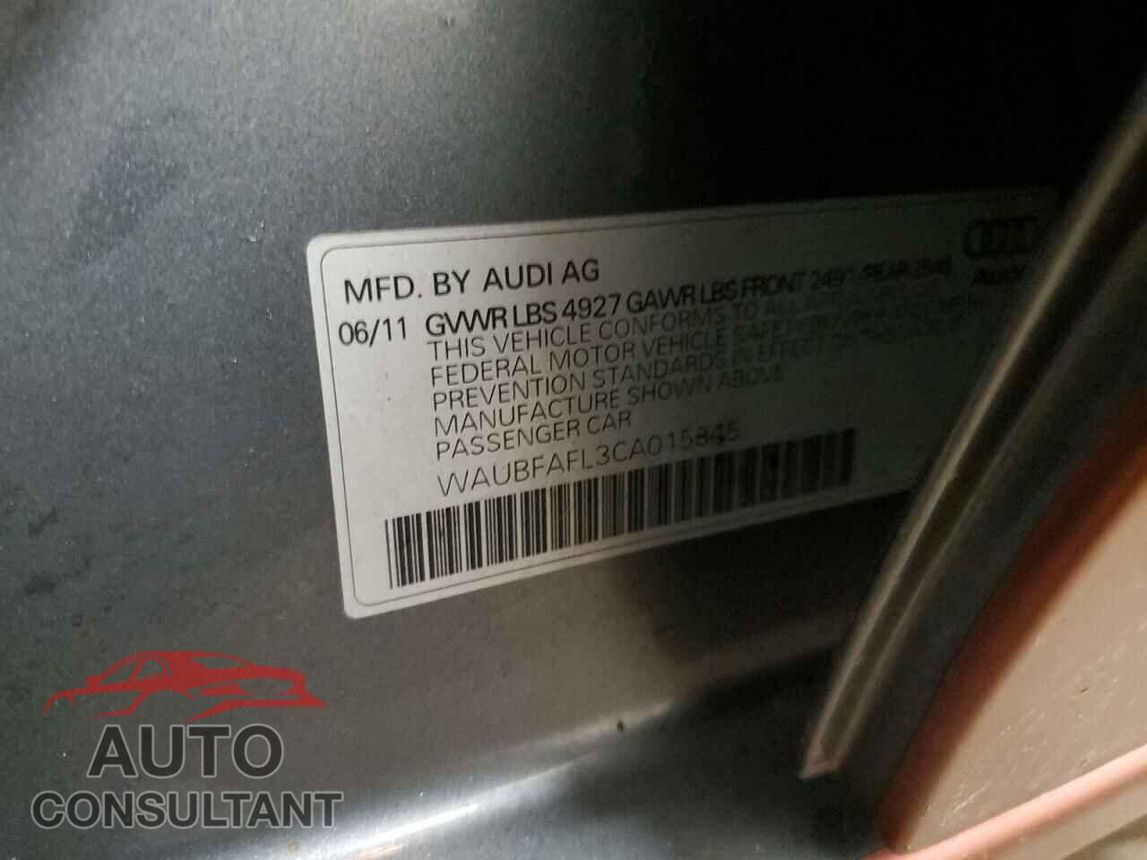 AUDI A4 2012 - WAUBFAFL3CA015845
