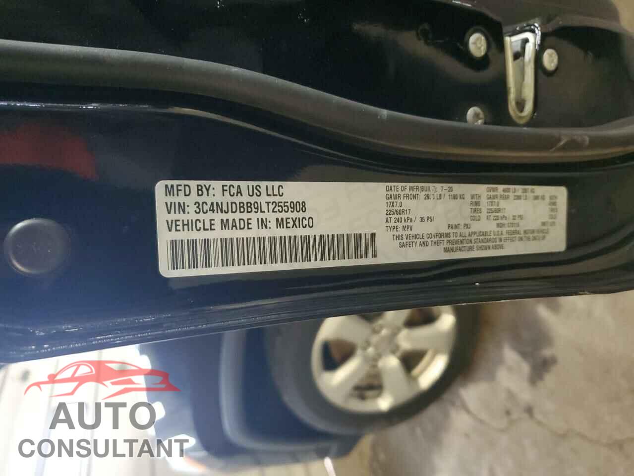 JEEP COMPASS 2020 - 3C4NJDBB9LT255908