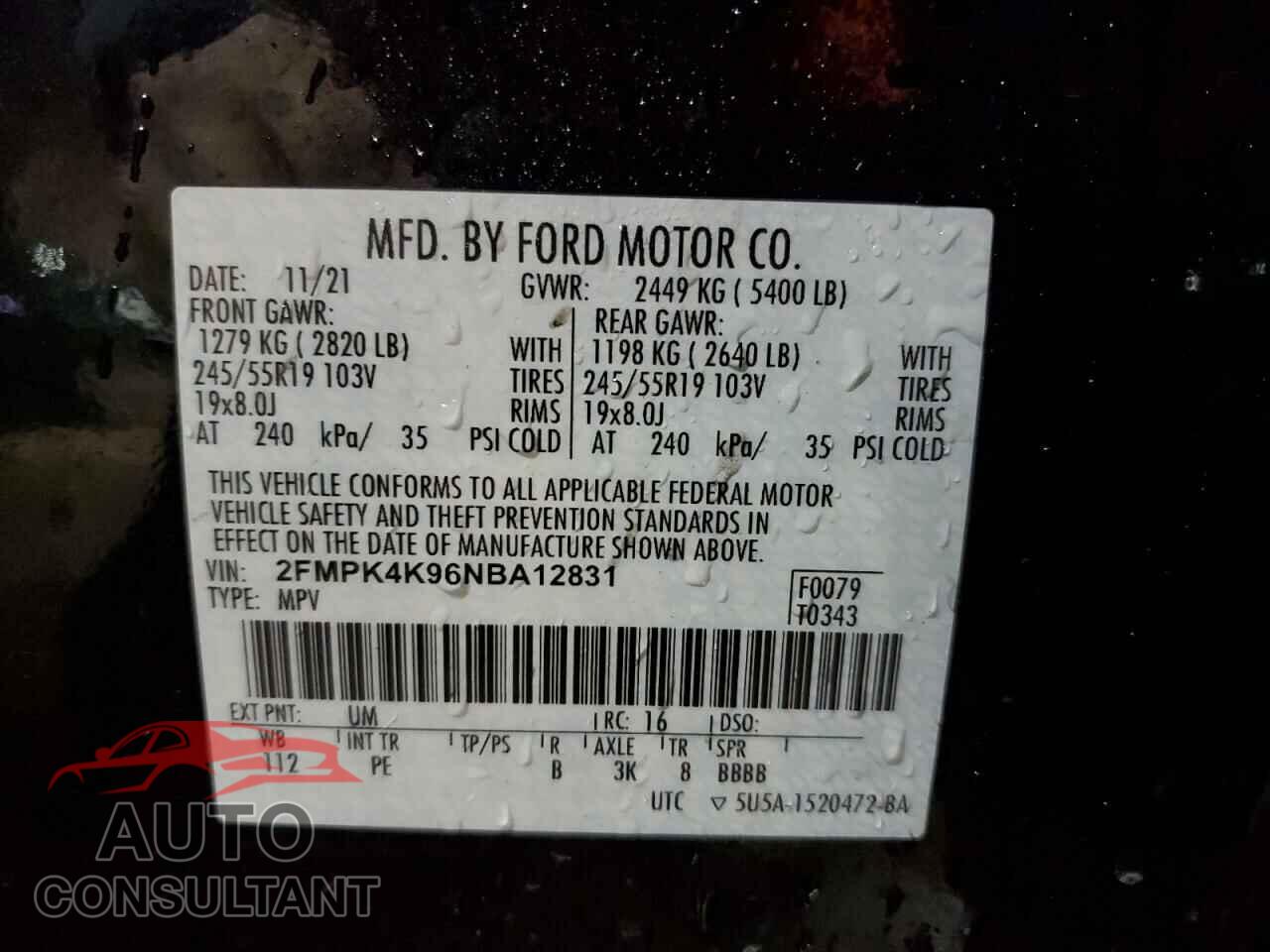 FORD EDGE 2022 - 2FMPK4K96NBA12831