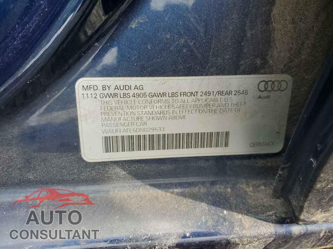 AUDI A4 2013 - WAUFFAFL5DN029533