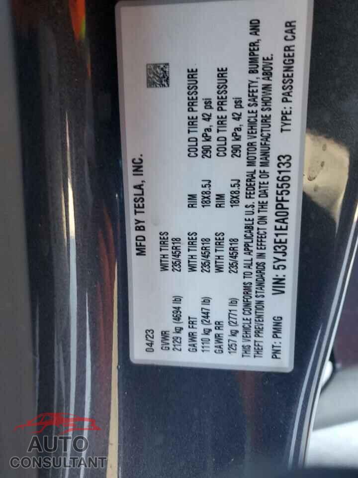 TESLA MODEL 3 2023 - 5YJ3E1EA0PF556133