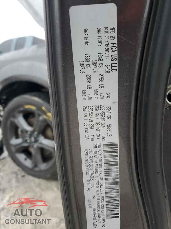 DODGE JOURNEY 2018 - 3C4PDDGG3JT449657