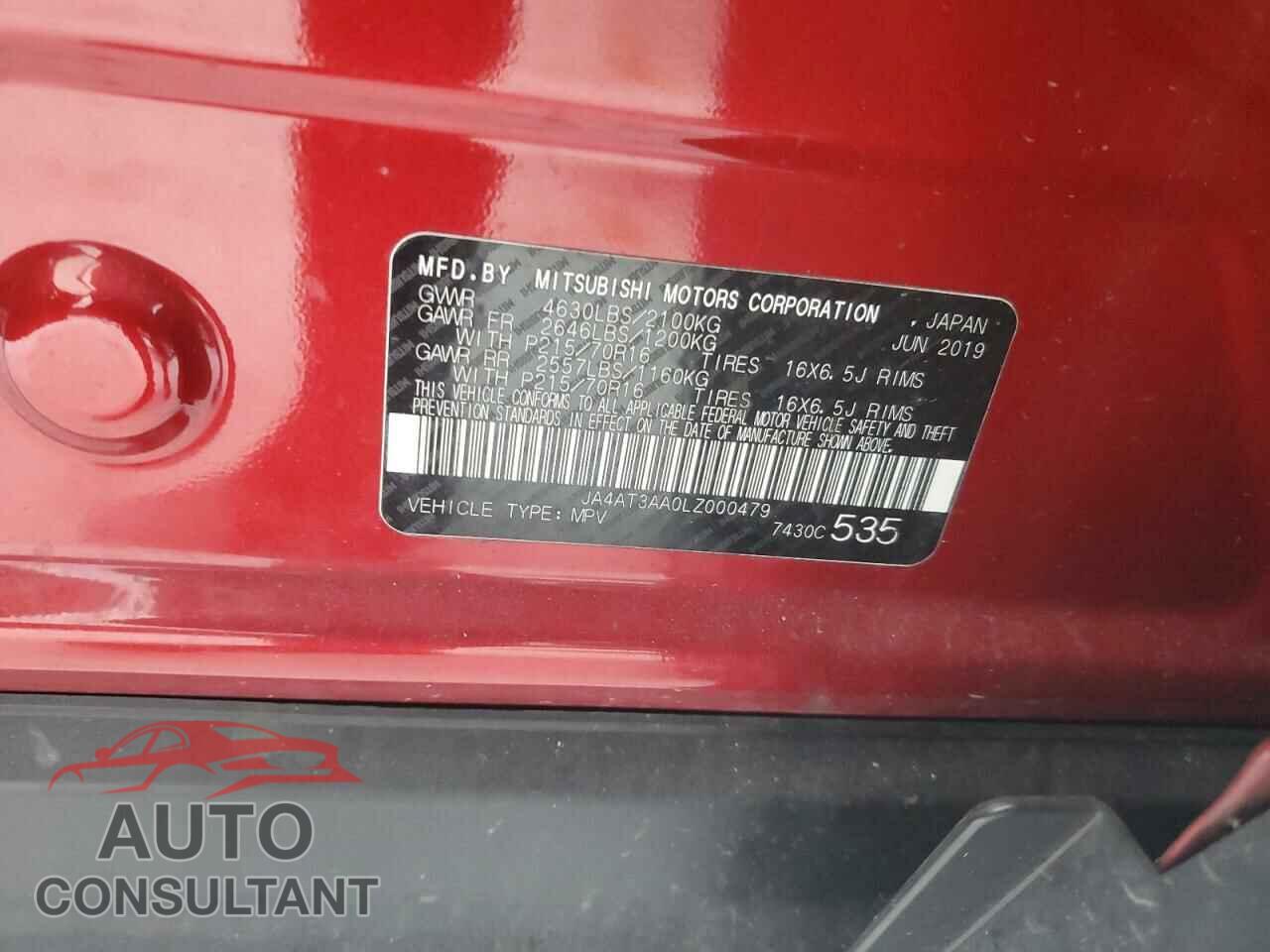 MITSUBISHI ECLIPSE 2020 - JA4AT3AA0LZ000479