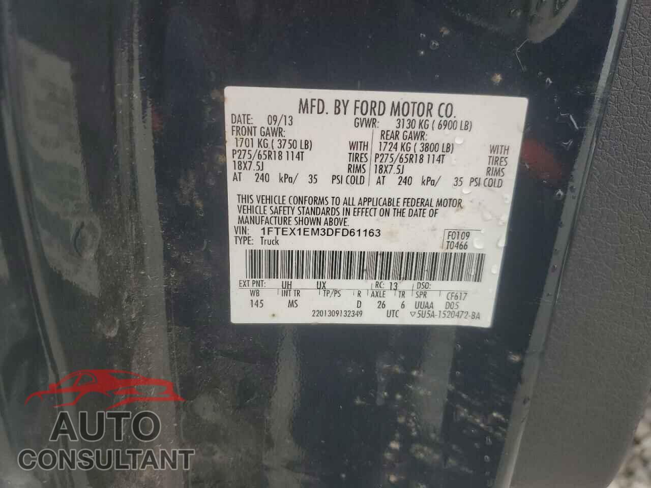 FORD F-150 2013 - 1FTEX1EM3DFD61163