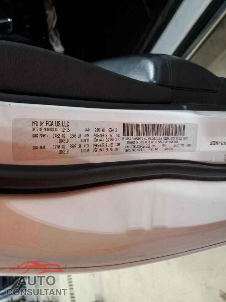 DODGE DURANGO 2015 - 1C4RDJDG9FC245136