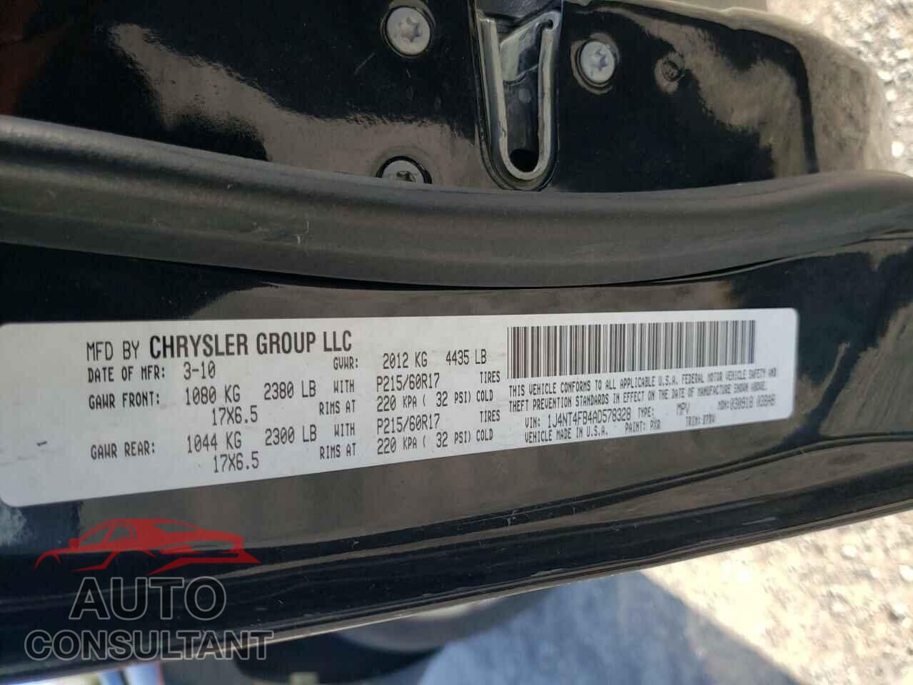 JEEP COMPASS 2010 - 1J4NT4FB4AD578328