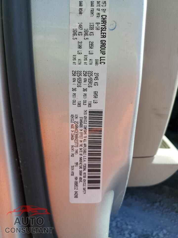 DODGE CARAVAN 2010 - 2D4RN4DE9AR423773