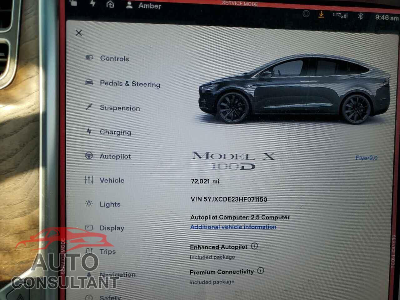TESLA MODEL X 2017 - 5YJXCDE23HF071150