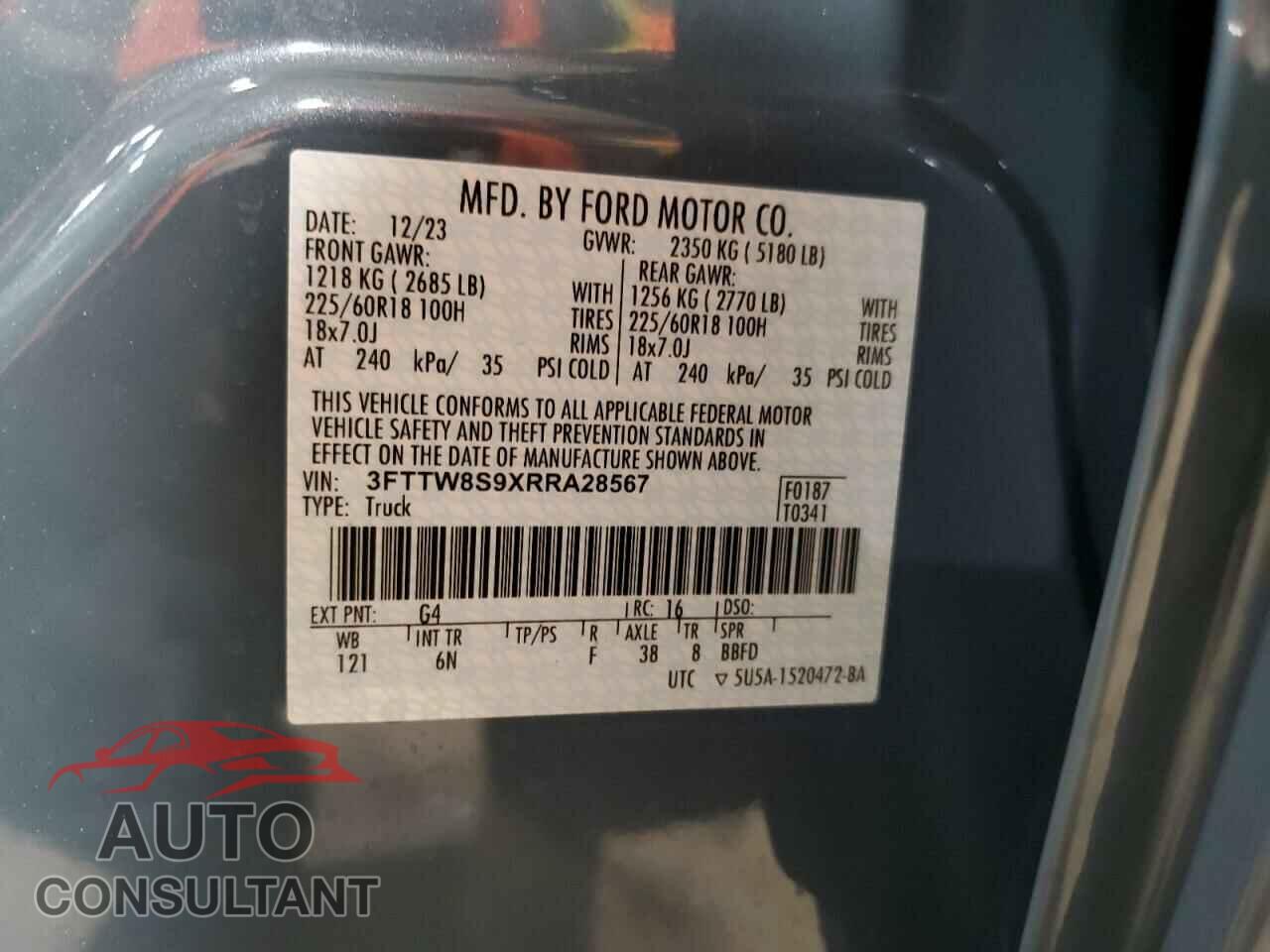 FORD MAVERICK L 2024 - 3FTTW8S9XRRA28567