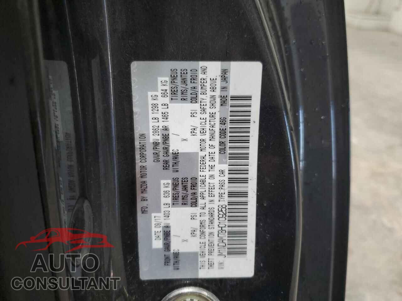 MAZDA MX5 2017 - JM1NDAM78H0109258