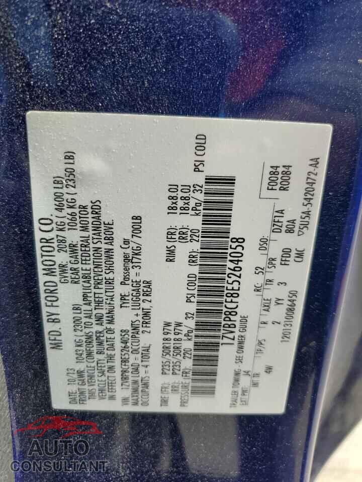 FORD MUSTANG 2014 - 1ZVBP8CF8E5264058