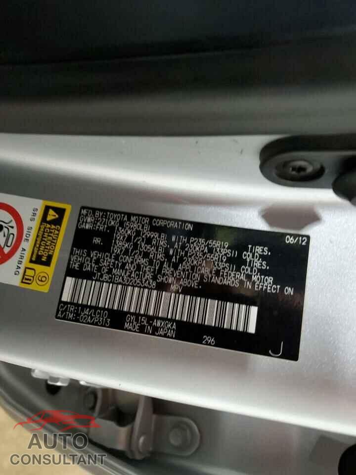 LEXUS RX450 2013 - JTJBC1BA3D2053438