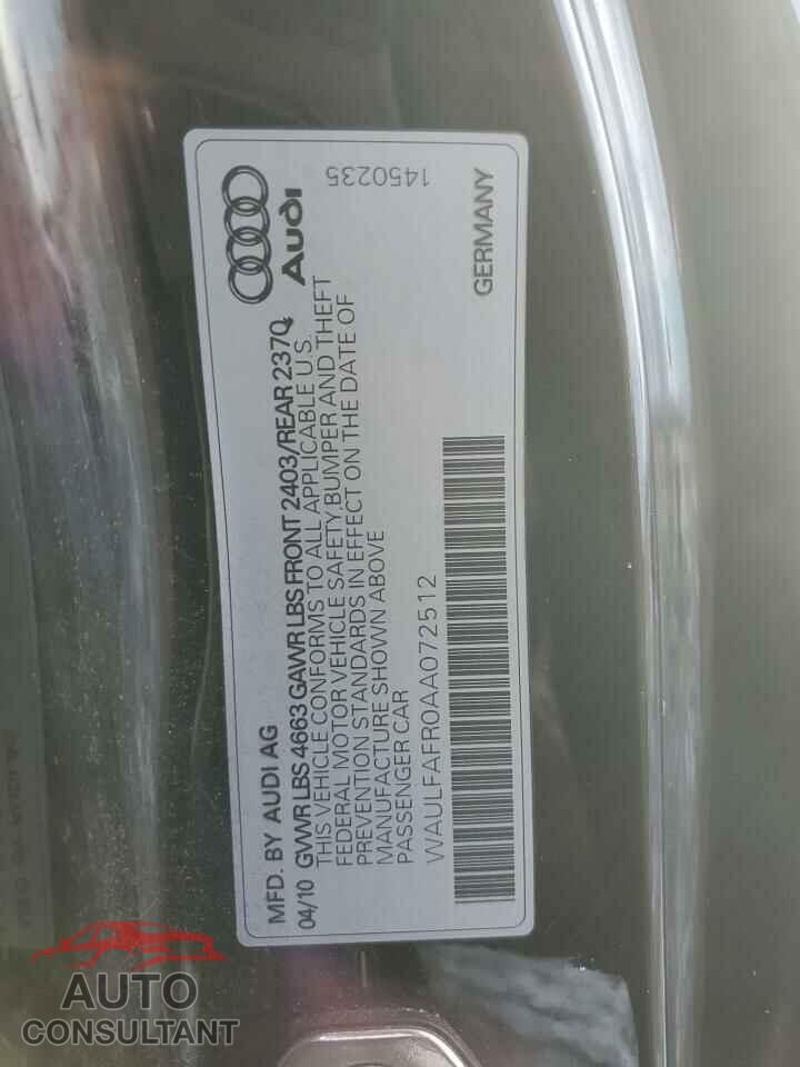 AUDI A5 2010 - WAULFAFR0AA072512