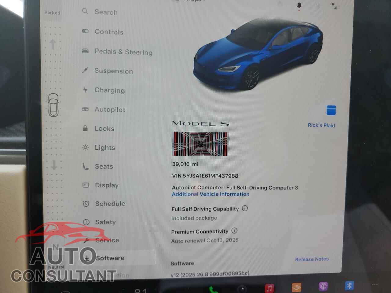 TESLA MODEL S 2021 - 5YJSA1E61MF437988