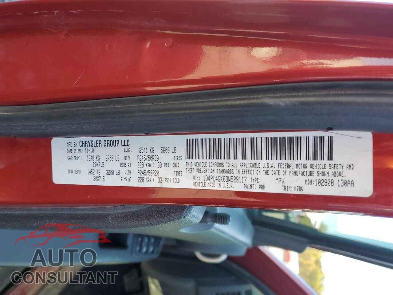 DODGE NITRO 2011 - 1D4PU4GK6BW529117