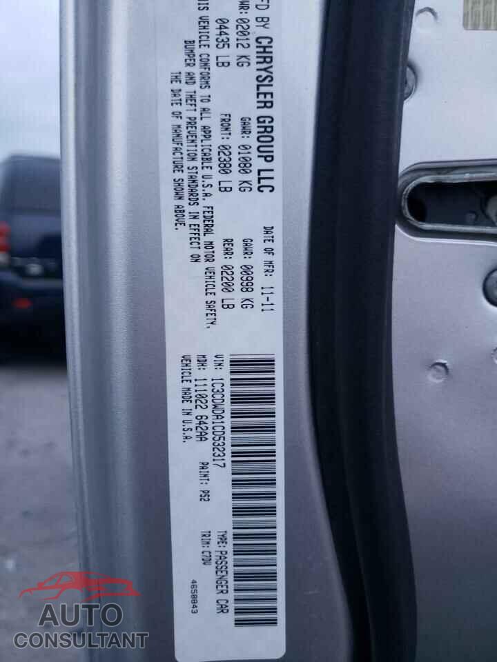 DODGE CALIBER 2012 - 1C3CDWDA1CD532317