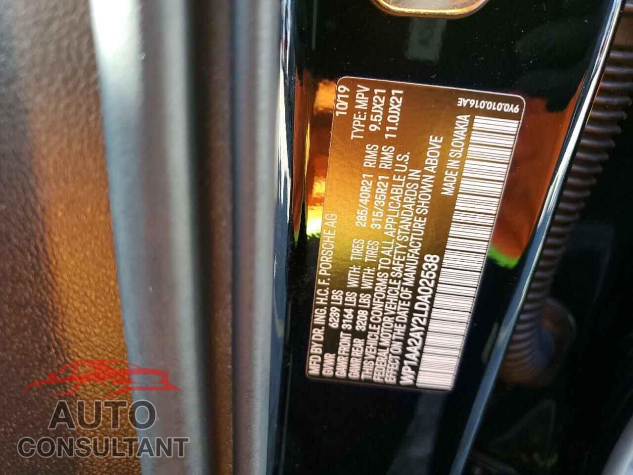 PORSCHE CAYENNE 2020 - WP1AA2AY2LDA02538