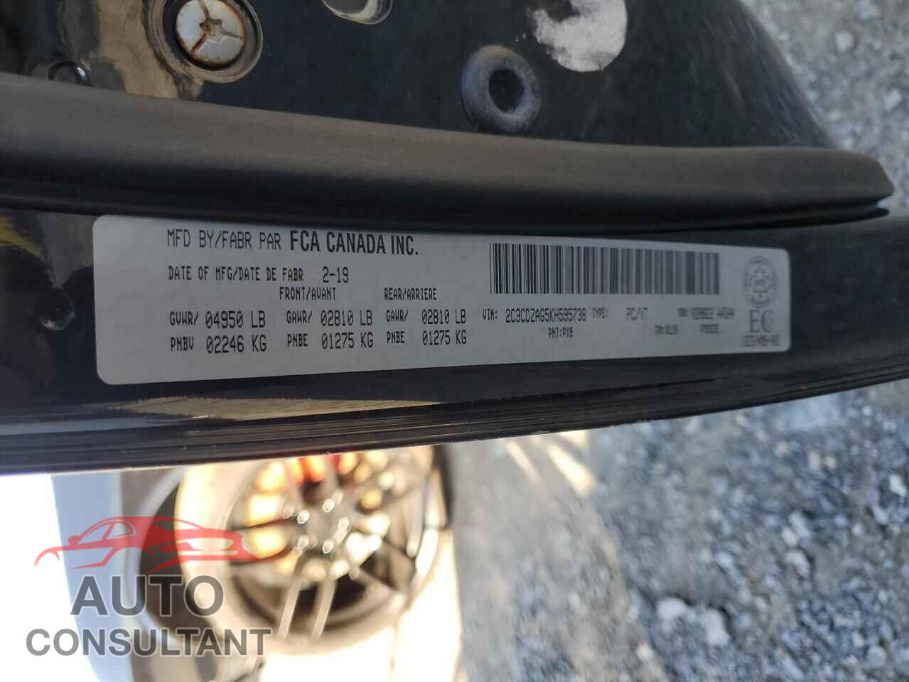 DODGE CHALLENGER 2019 - 2C3CDZAG5KH595738