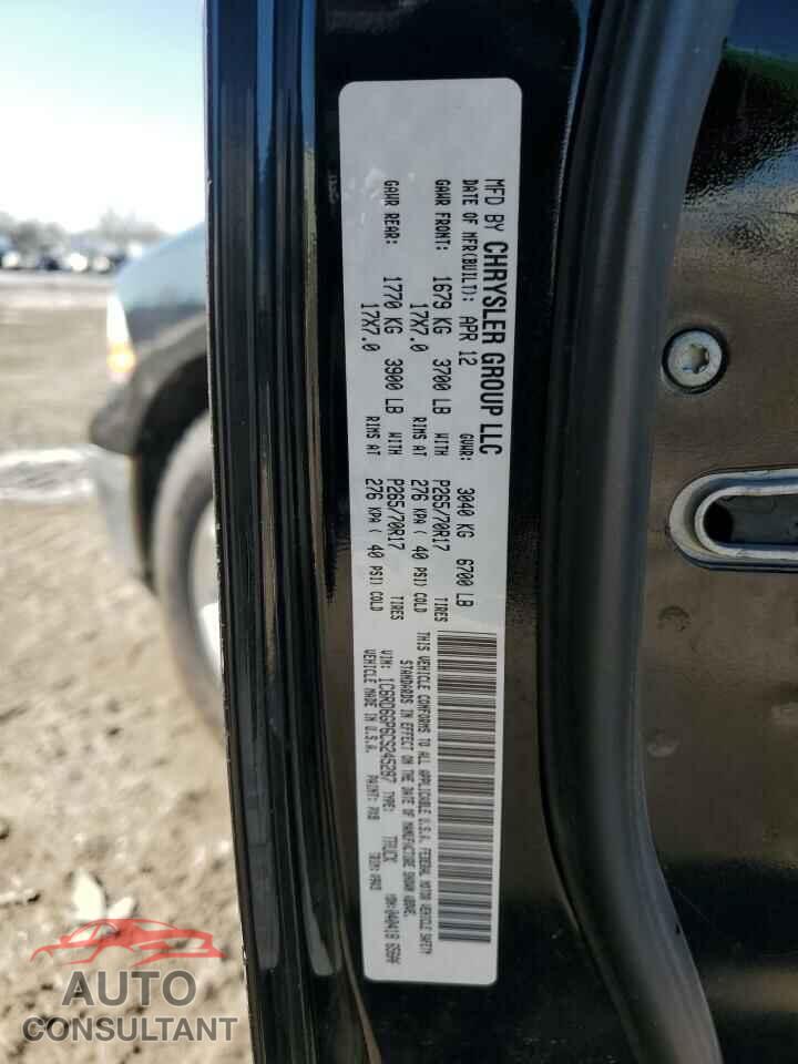 DODGE RAM 1500 2012 - 1C6RD6GP6CS245287