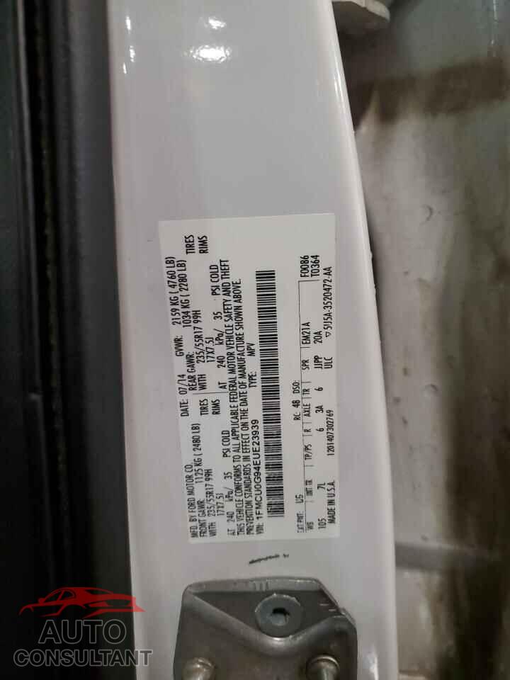 FORD ESCAPE 2014 - 1FMCU0G94EUE23939