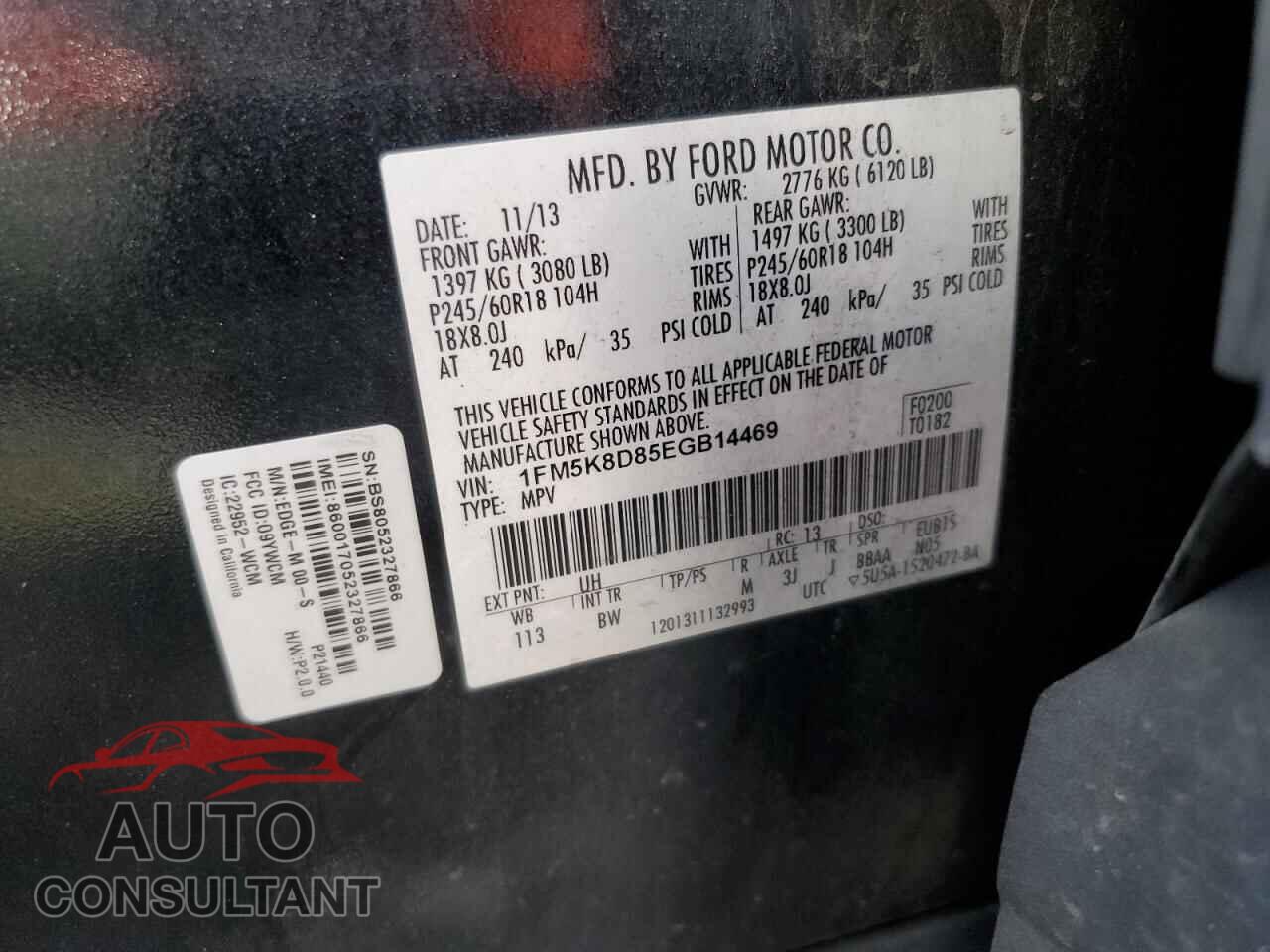 FORD EXPLORER 2014 - 1FM5K8D85EGB14469