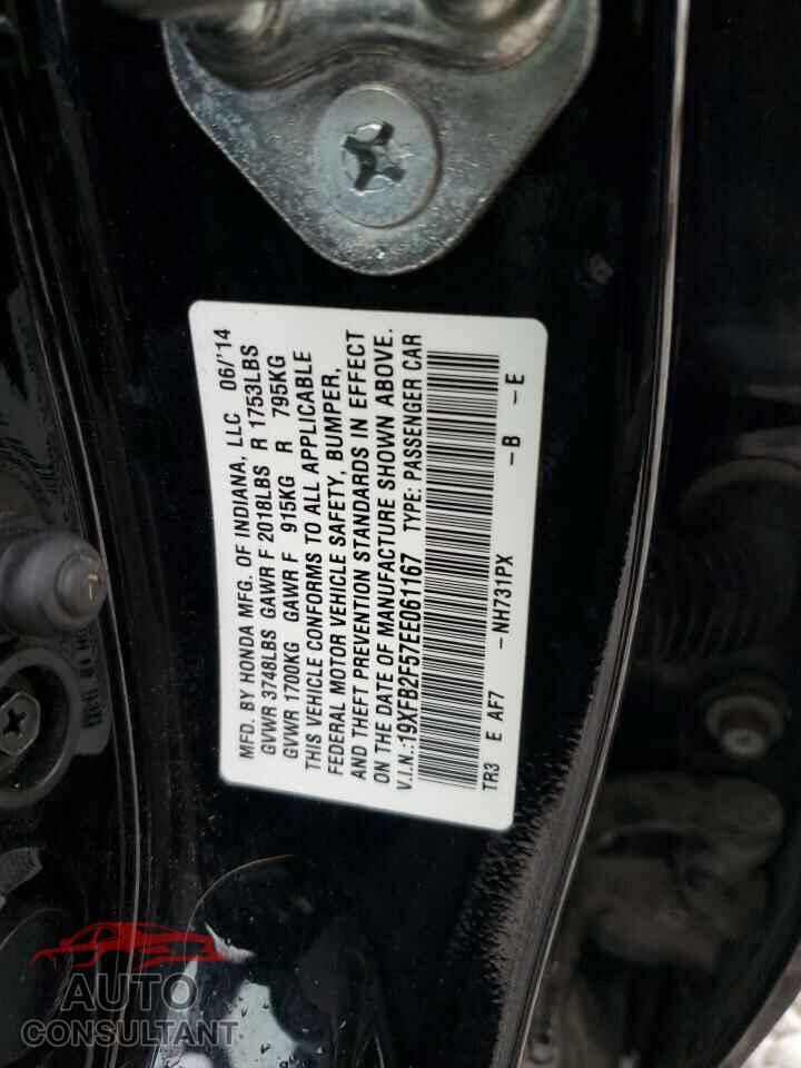 HONDA CIVIC 2014 - 19XFB2F57EE061167