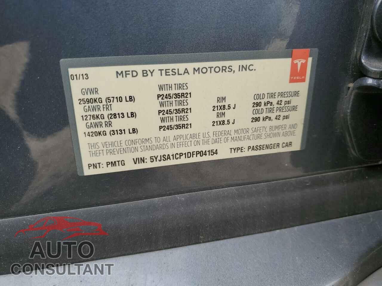 TESLA MODEL S 2013 - 5YJSA1CP1DFP04154