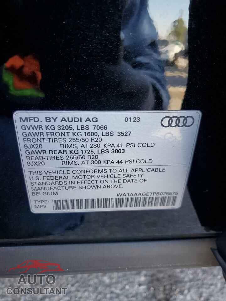 AUDI E-TRON 2023 - WA1AAAGE7PB025575