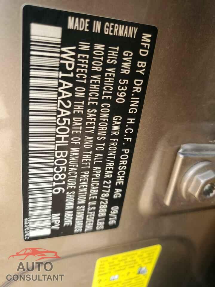 PORSCHE MACAN 2017 - WP1AA2A50HLB05816