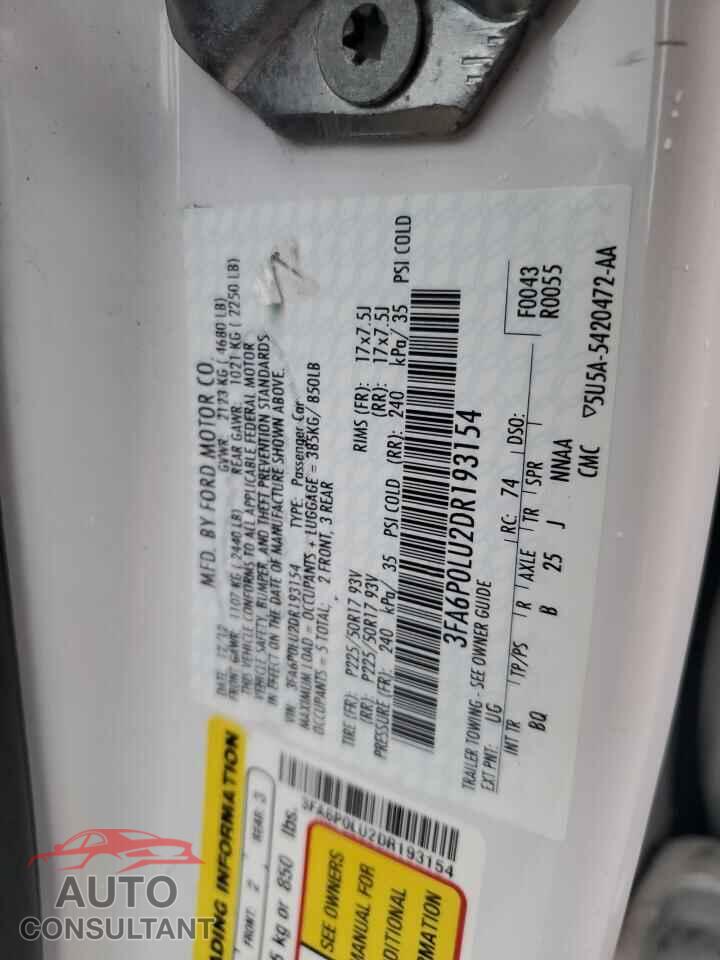 FORD FUSION 2013 - 3FA6P0LU2DR193154