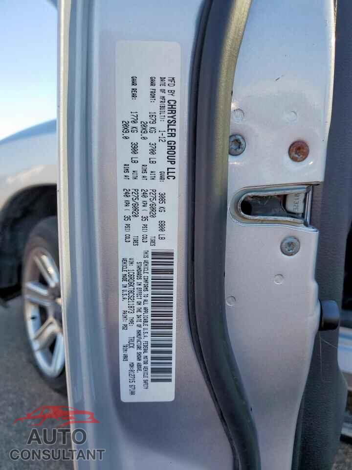 DODGE RAM 1500 2012 - 1C6RD6KT8CS211873
