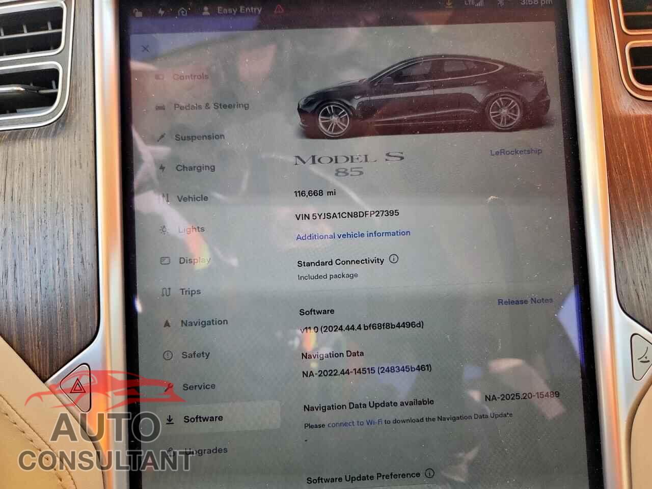 TESLA MODEL S 2013 - 5YJSA1CN8DFP27395