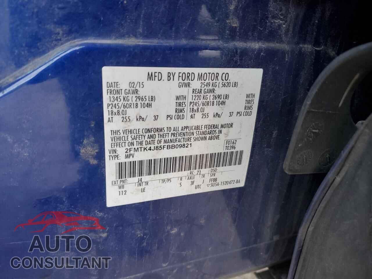 FORD EDGE 2015 - 2FMTK4J85FBB09821