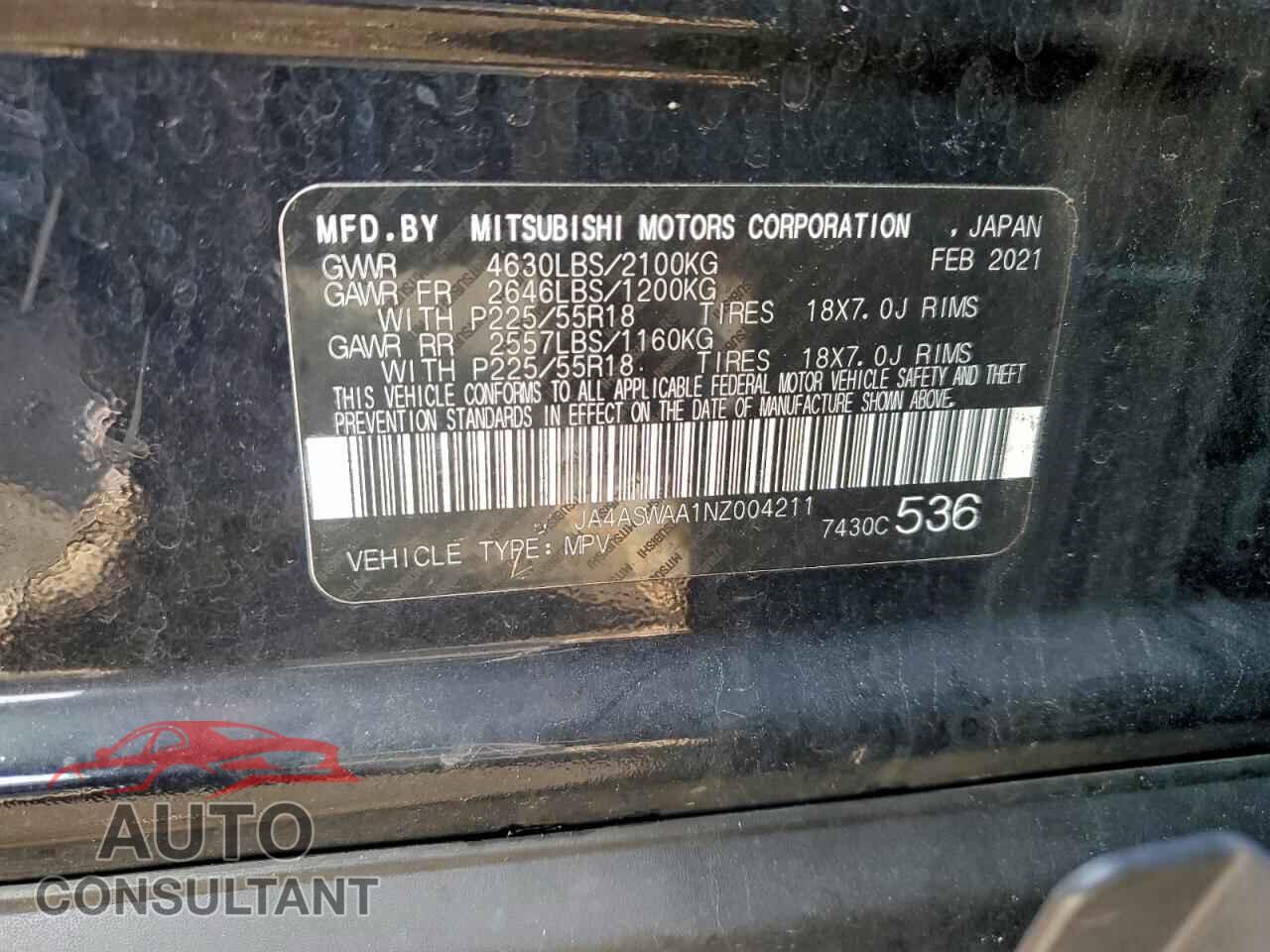 MITSUBISHI ECLIPSE 2022 - JA4ASWAA1NZ004211