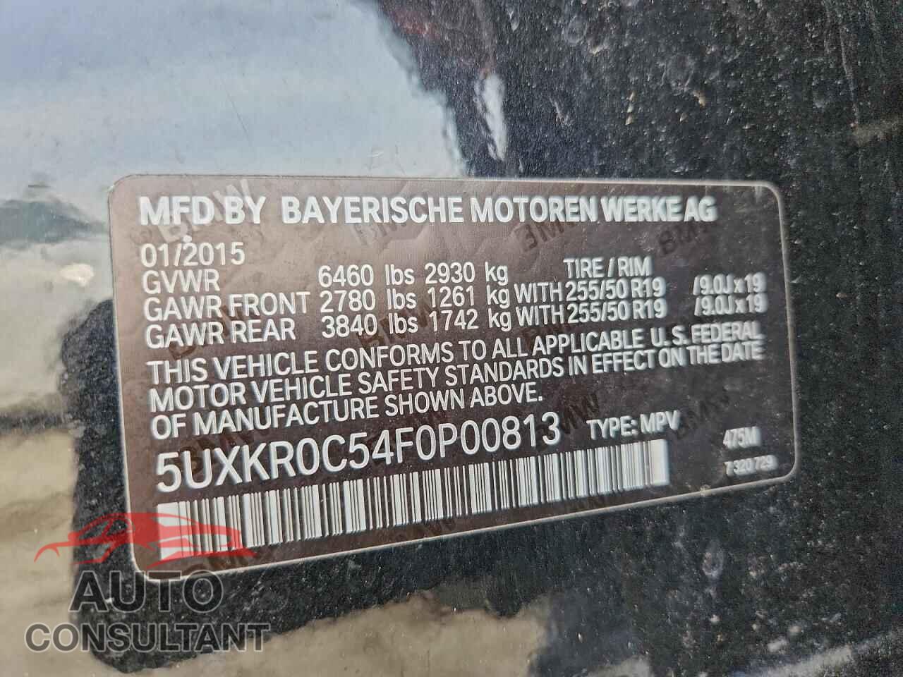 BMW X5 2015 - 5UXKR0C54F0P00813